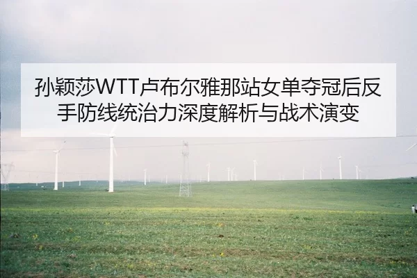 孙颖莎WTT卢布尔雅那站女单夺冠后反手防线统治力深度解析与战术演变
